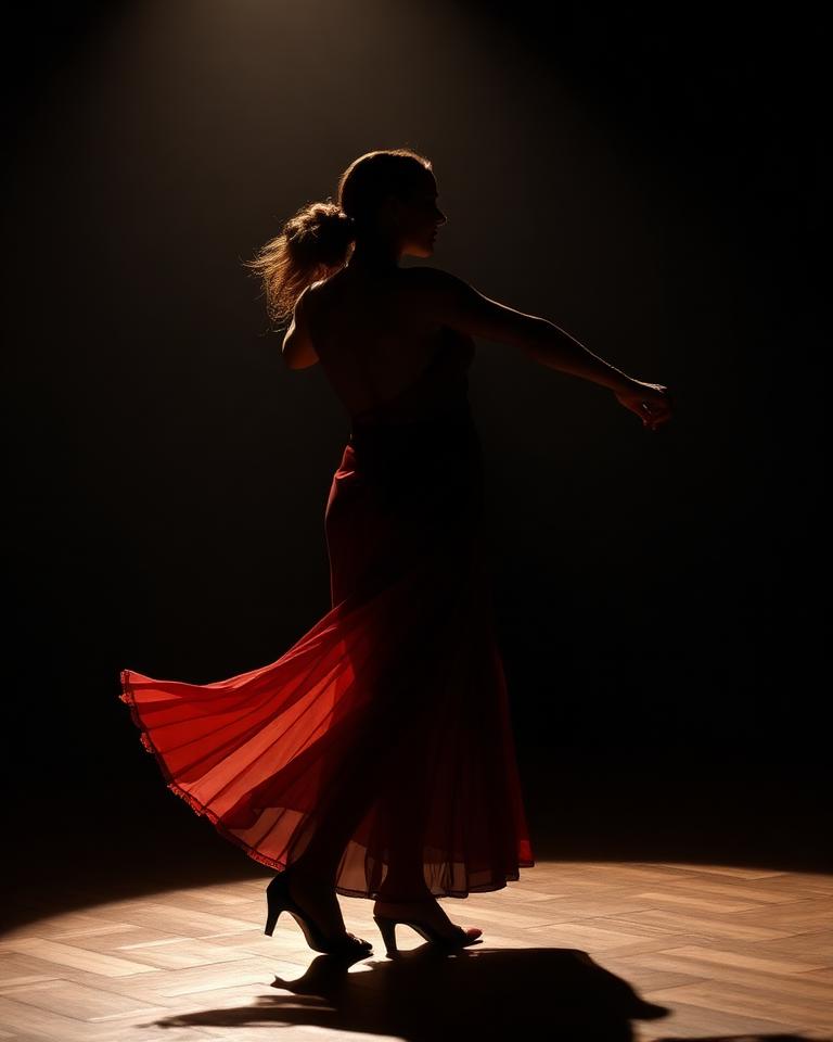 Tango dancer mid-turn
