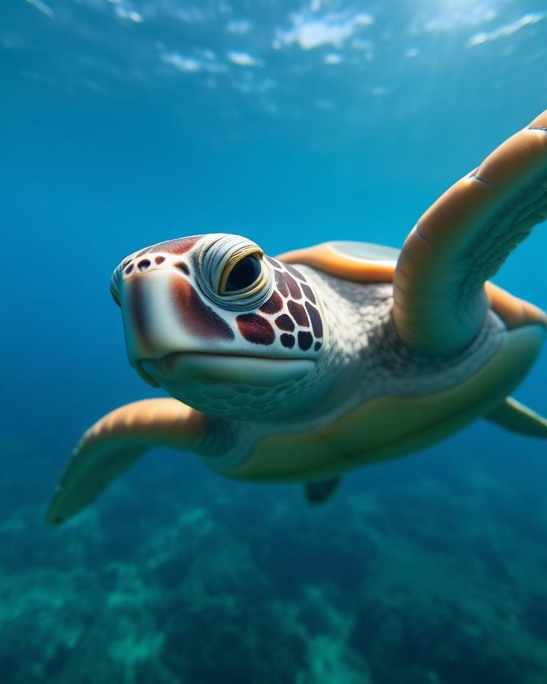 Sea turtle underwater